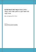 Chuyên đề Đánh thuế thu nhập với cổ tức: thực tiễn thế giới và gợi ý đối với Việt Nam