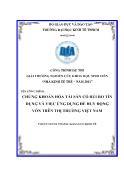 Công trình Chứng khoán hóa tài sản có rủi ro tín dụng và việc ứng dụng để huy động vốn trên thị trường Việt Nam