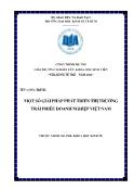 Đề tài Một số giải pháp phát triển thị trường trái phiếu doanh nghiệp Việt Nam