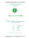 Khóa luận Cà phê sản phẩm du lịch độc đáo của Tây Nguyên