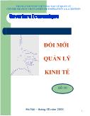 Tập nghiên cứu  Đổi mới quản lý kinh tế