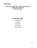 Tiểu luận Chính sách tiền tệ và công cụ thực thi chính sách tiền tệ (2007- 2009)