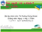 Thảo luận Thị trường phi tập trung OTC