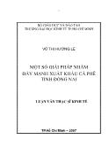 Luận văn Một số giải pháp nhằm đẩy mạnh xuất khẩu cà phê tỉnh Đồng Nai