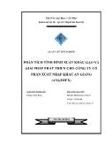 Luận văn Phân tích tình hình xuất khẩu gạo và giải pháp phát triển cho công ty cổ phần xuất nhập khẩu an giang (angimex)