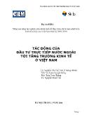Tác động của đầu tưtrực tiếp nước ngoài tới tăng trưởng kinh tế ở Việt Nam