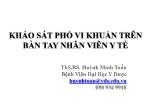 Đề tài Khảo sát phổ vi khuẩn trên bàn tay nhân viên y tế