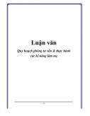 Luận văn Quy hoạch phong tư vấn và thực hành các kỹ năng làm mẹ