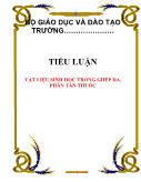 Tiểu luận Vật liệu sinh học trong ghép da, phân tán thuốc