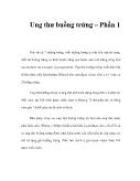 Ung thư buồng trứng –Phần 1