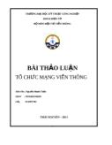 Bài thảo luận Tổ chức mạng viễn thông