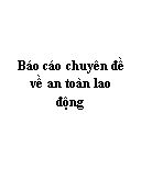 Báo cáo về  chuyên đề an toàn lao động