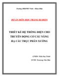 Đồ án Thiết kế hệ thống điện cho truyền động cơ cấu nâng hạ cầu trúc phân xưởng