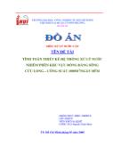 Đồ án Tính toán thiết kế hệ thống xử lý nước nhiễm phèn khu vực đồng bằng sông Cửu Long- Công suất 1000 mét khối/ ngày đêm
