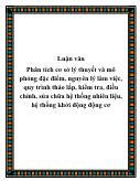Luận văn Phân tích cơ sở lý thuyết và mô phỏng đặc điểm, nguyên lý làm việc, quy trình tháo lắp, kiểm tra, điều chỉnh, sửa chữa hệ thống nhiên liệu, hệ thống khởi động động cơ