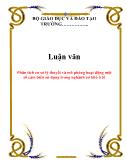 Luận văn Phân tích cơ sở lý thuyết và mô phỏng hoạt động một số cảm biến sử dụng trong nghành cơ khó ô tô