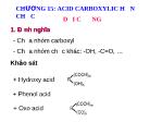 Hóa học - Chươmg 15: Acid carboxylic hỗn chức