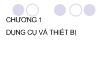 Bài giảng Hóa học - Chương 1: Dụng cụ và thiết bị