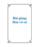 Bài giảng Hóa vô cơ