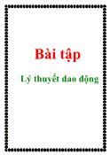 Bài tập Lý thuyết dao động