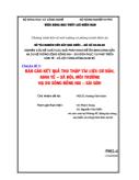 Báo cáo Kết quả thu thập tài kiệu cơ bản, kinh tế - Xã hội, môi trường hạ du sông Đồng Nai - Sài Gòn