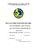 Báo cáo Thực hành môn Hóa học (Bài 2 đến bài 7)