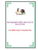 Bổ trợ kiến thức hóa vô cơ đại cương các định luật trong hóa học