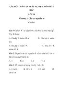 Câu hỏi – Bài tập trắc nghiệm môn hóa học lớp 10