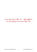 Cấu tạo nguyên tử – Hệ thống tuần hoàn các nguyên tố