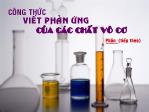 Công thức viết phản ứng của các chất vô cơ phần