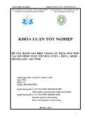 Đề tài Đánh giá hiện trạng sử dụng đất dốc tại mô hình nnst thượng uyển - Hepa, speri – Hương sơn - Hà Tĩnh