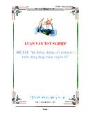 Đề tài Hệ thống chưng cất metanol - Nước dùng tháp mâm xuyên lỗ