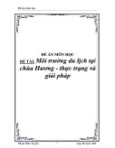 Đề tài Môi trường du lịch tạị chùa Hương - Thực trạng và giải pháp