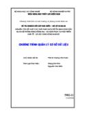 Đề tài Nghiên cứu cấp nhà nước - Chương trình quản lý cơ sở dữ liệu