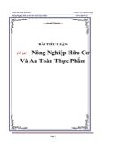 Đề tài Nông nghiệp hữu cơ và an toàn thực phẩm