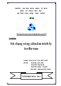 Đề tài Sử dụng sóng siêu âm trích ly isoflavone