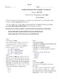 Đề thi hóa đại cương B (604002) cuối học kỳ - Đề thi số 1065
