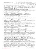 Ðề thi thử đại học lần 1 (năm học 2010-2011) môn Hóa học khối A+B