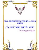 Giáo trình môn quản trị thiết bị hóa - Thực phẩm các quá trình truyền nhiệt