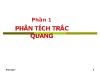 Hóa học - Phần 1: Phân tích trắc quang