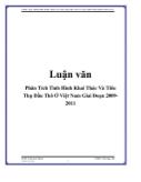 Luận văn Phân tích tính hình khai thác và tiêu thụ dầu thô ở Việt Nam giai đoạn 2009 - 2011