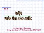 Ôn tập môn Hóa học - Bài 5: Rượu phản wngns tách nước