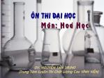 Ôn thi đại học môn Hóa học