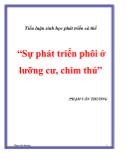Tiểu luận Sự phát triển phôi ở lưỡng cư, chim thú