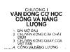 Vật lý - Chương I: Vận động cơ học công và năng lượng