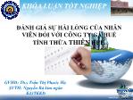 Đánh giá sự hài lòng của nhân viên đối với công ty ga huế tỉnh Thừa Thiên Huế