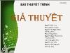 Thuyết trình: Giả thuyết