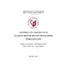 Tóm tắt khóa luận Ẩm thực của người Tày ở xã Quốc Khánh, huyện Tràng Định, tỉnh Lạng Sơn