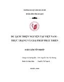 Tóm tắt khóa luận Du lịch thiện nguyện tại Việt Nam - Thực trạng và giải pháp phát triển