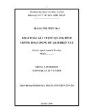 Tóm tắt khóa luận Khai thác giá trị hò Quảng Bình trong hoạt động du lịch hiện nay